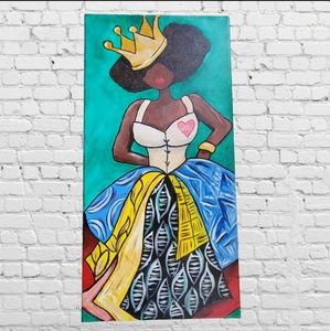 QueenFierce Acrylic Painting on Canvas. One of a kind painting.